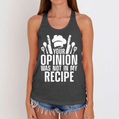 Chef Definition Funny Line Saying Cook Cooking Gifts Chefs Women's Knotted Racerback Tank