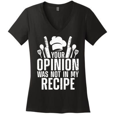 Chef Definition Funny Line Saying Cook Cooking Gifts Chefs Women's V-Neck T-Shirt