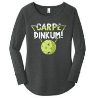 Carpe Dinkum For Pickleballplayer Pickleball Grunge Women's Perfect Tri Tunic Long Sleeve Shirt