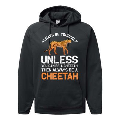 Cheetah Design For Safari Wildlife Performance Fleece Hoodie