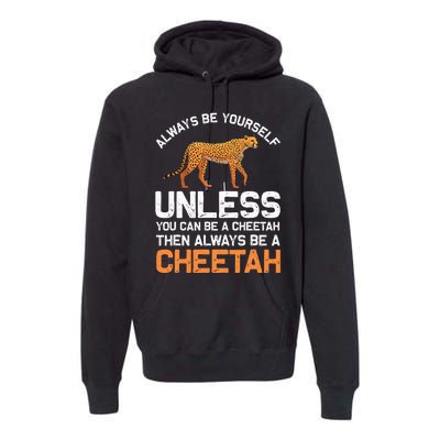 Cheetah Design For Safari Wildlife Premium Hoodie