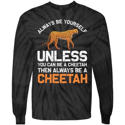 Cheetah Design For Safari Wildlife Tie-Dye Long Sleeve Shirt