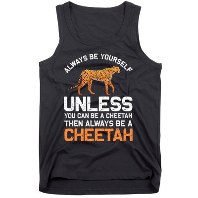 Cheetah Design For Safari Wildlife Tank Top