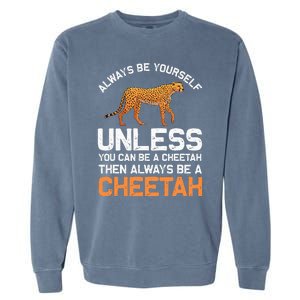 Cheetah Design For Safari Wildlife Garment-Dyed Sweatshirt