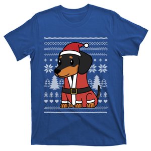 Cartoon Dachshund Funny Dog Christmas Gift Funny Gift T-Shirt