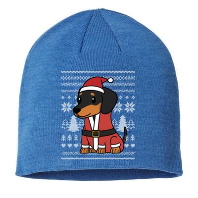 Cartoon Dachshund Funny Dog Christmas Gift Funny Gift Sustainable Beanie