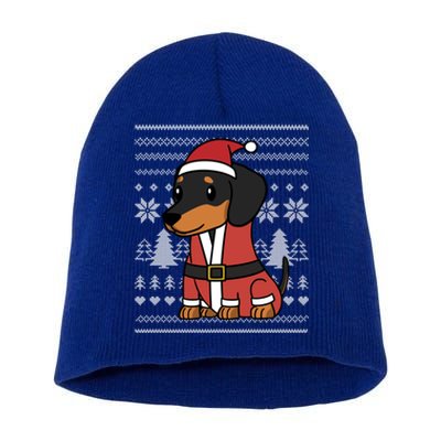 Cartoon Dachshund Funny Dog Christmas Gift Funny Gift Short Acrylic Beanie