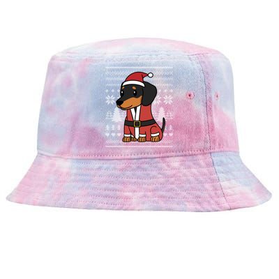 Cartoon Dachshund Funny Dog Christmas Gift Funny Gift Tie-Dyed Bucket Hat