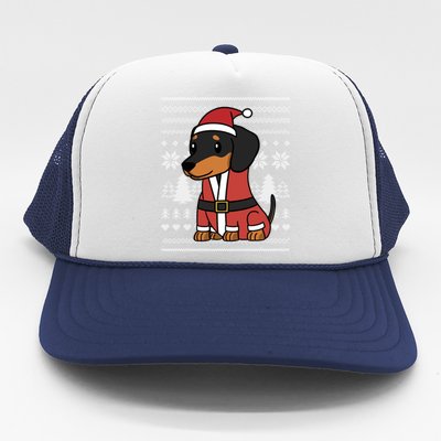 Cartoon Dachshund Funny Dog Christmas Gift Funny Gift Trucker Hat