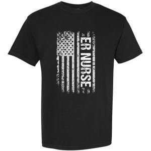 Classic Distressed Flag For Emergency Room ER Nurses Garment-Dyed Heavyweight T-Shirt