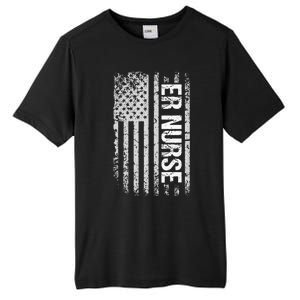 Classic Distressed Flag For Emergency Room ER Nurses Tall Fusion ChromaSoft Performance T-Shirt