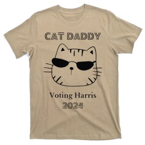 Cat Daddy For Kamala Funny Cat Dad Vote Kamala Election 2024 T-Shirt