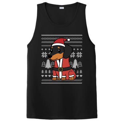 Cartoon Dachshund Funny Dog Christmas Gift PosiCharge Competitor Tank