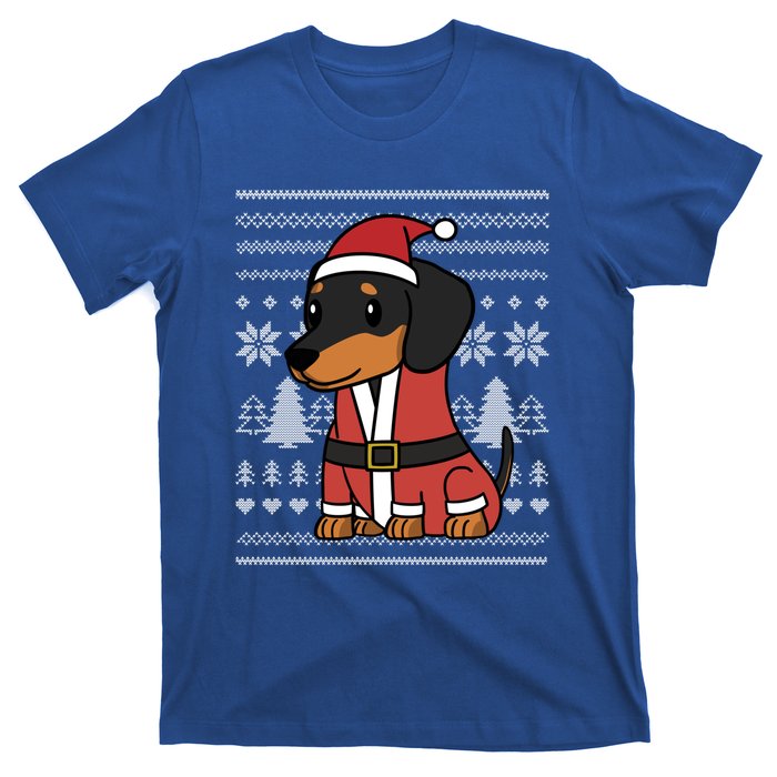 Cartoon Dachshund Funny Dog Christmas Gift T-Shirt