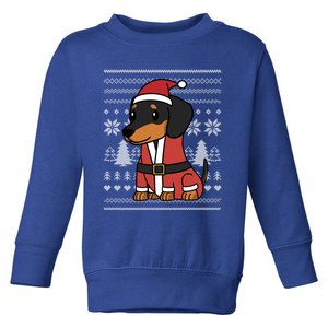 Cartoon Dachshund Funny Dog Christmas Gift Toddler Sweatshirt