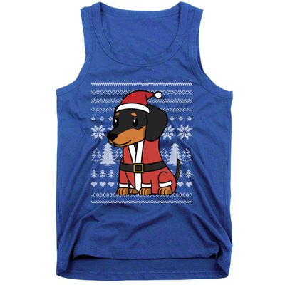 Cartoon Dachshund Funny Dog Christmas Gift Tank Top