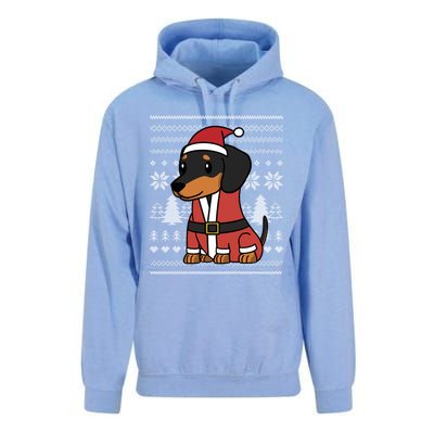 Cartoon Dachshund Funny Dog Christmas Gift Unisex Surf Hoodie