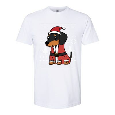 Cartoon Dachshund Funny Dog Christmas Gift Softstyle CVC T-Shirt