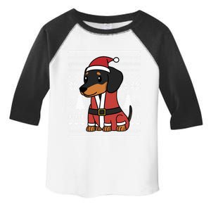 Cartoon Dachshund Funny Dog Christmas Gift Toddler Fine Jersey T-Shirt