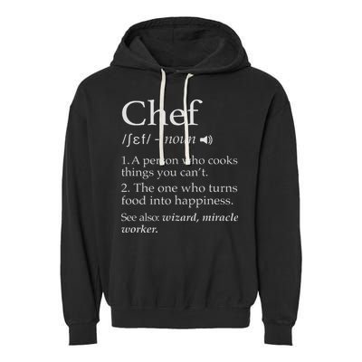 Chef Definition Funny Line Saying Cook Cooking Gifts Chefs Garment-Dyed Fleece Hoodie