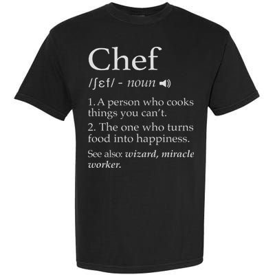 Chef Definition Funny Line Saying Cook Cooking Gifts Chefs Garment-Dyed Heavyweight T-Shirt