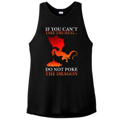 Cool Dragon Flamespewing Flying Mythical Creature Ladies PosiCharge Tri-Blend Wicking Tank