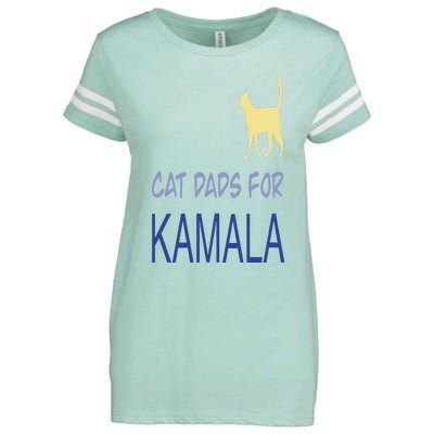 Cat Dads For Kamala Harris For President 2024 Enza Ladies Jersey Football T-Shirt