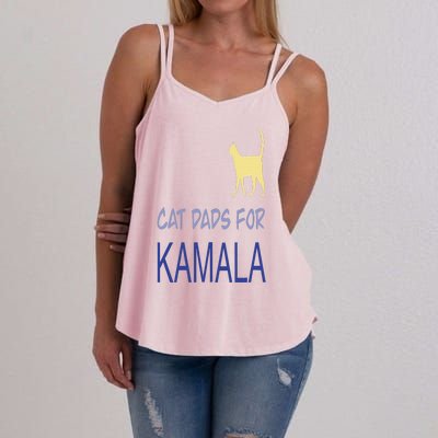 Cat Dads For Kamala Harris For President 2024 Women's Strappy Tank