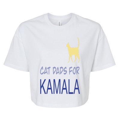 Cat Dads For Kamala Harris For President 2024 Bella+Canvas Jersey Crop Tee