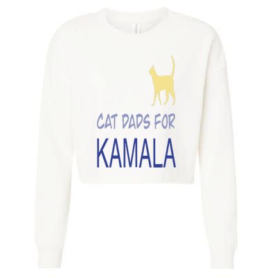 Cat Dads For Kamala Harris For President 2024 Cropped Pullover Crew