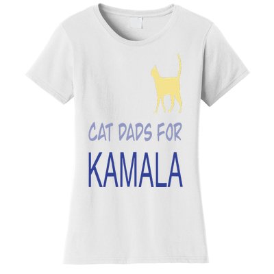 Cat Dads For Kamala Harris For President 2024 Women's T-Shirt