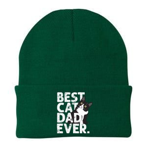 Cat Daddy Father Gift Best Cat Dad Ever Knit Cap Winter Beanie