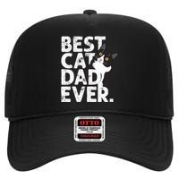 Cat Daddy Father Gift Best Cat Dad Ever High Crown Mesh Back Trucker Hat