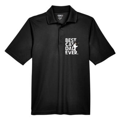 Cat Daddy Father Gift Best Cat Dad Ever Men's Origin Performance Piqué Polo