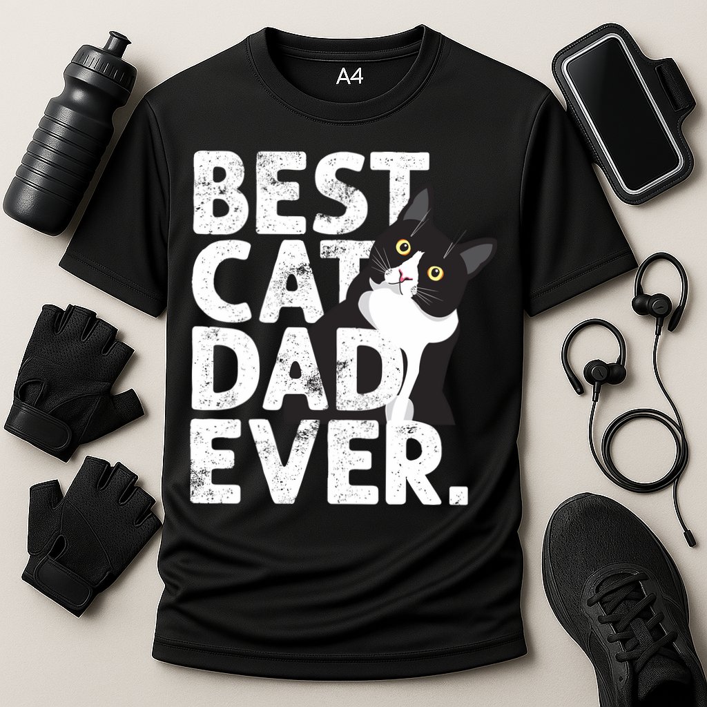 Cat Daddy Father Gift Best Cat Dad Ever Cooling Performance Crew T-Shirt