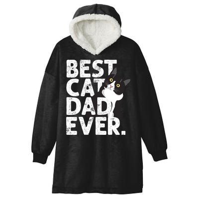Cat Daddy Father Gift Best Cat Dad Ever Hooded Wearable Blanket