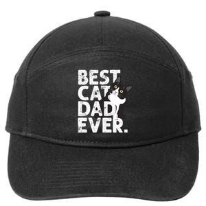 Cat Daddy Father Gift Best Cat Dad Ever 7-Panel Snapback Hat