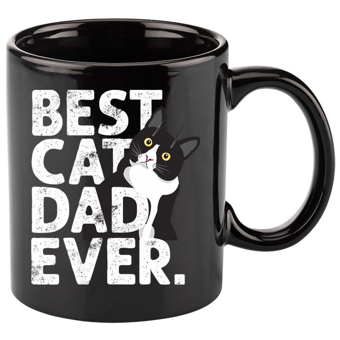 Cat Daddy Father Gift Best Cat Dad Ever 11oz C Handle Ceramic Mug