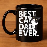 Cat Daddy Father Gift Best Cat Dad Ever 11oz C Handle Ceramic Mug