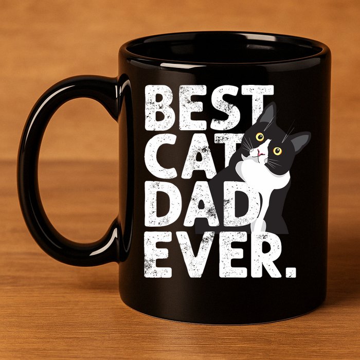 Cat Daddy Father Gift Best Cat Dad Ever 11oz C Handle Ceramic Mug