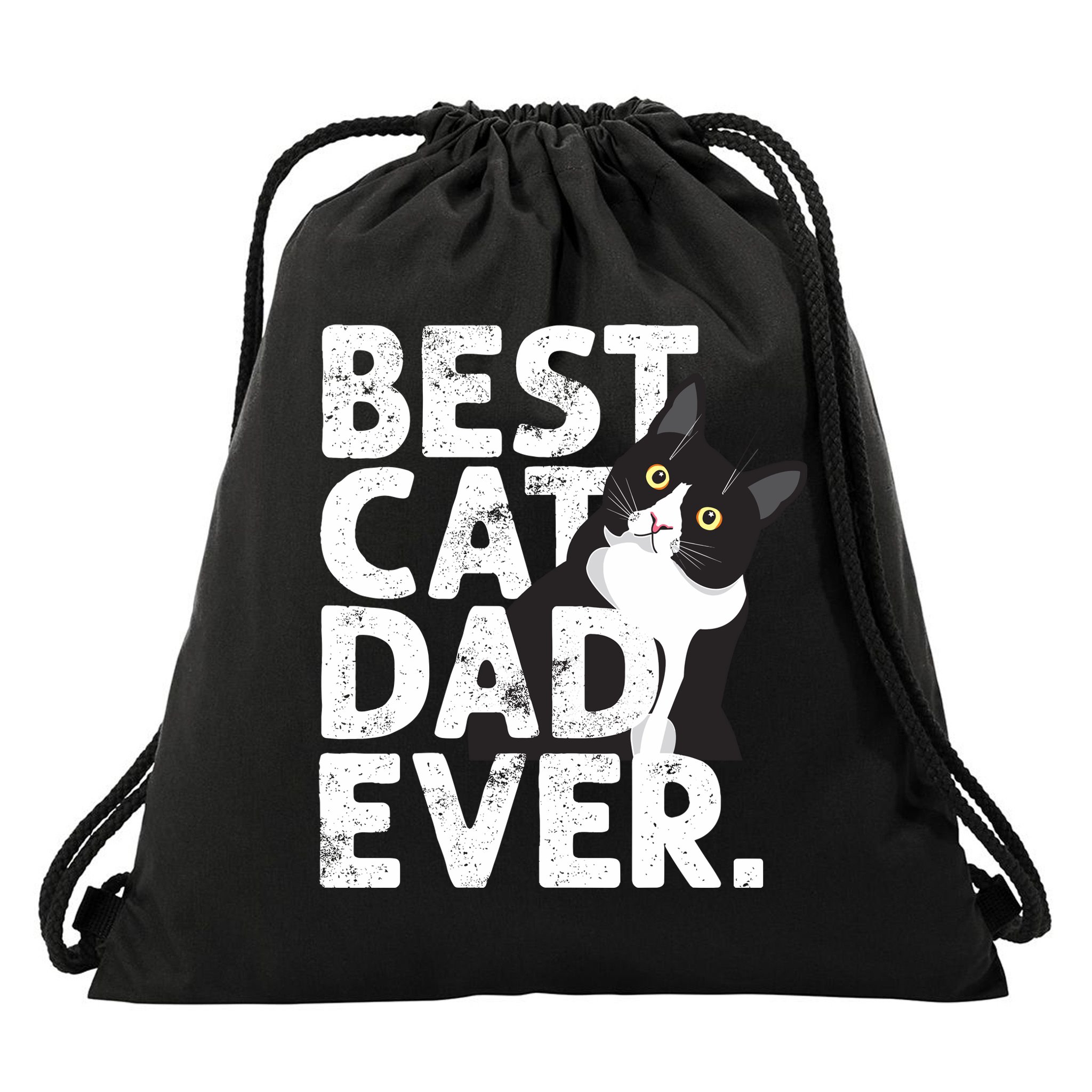 Cat Daddy Father Gift Best Cat Dad Ever Drawstring Bag