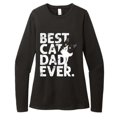 Cat Daddy Father Gift Best Cat Dad Ever Womens CVC Long Sleeve Shirt