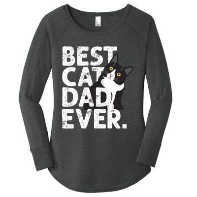 Cat Daddy Father Gift Best Cat Dad Ever Women's Perfect Tri Tunic Long Sleeve Shirt