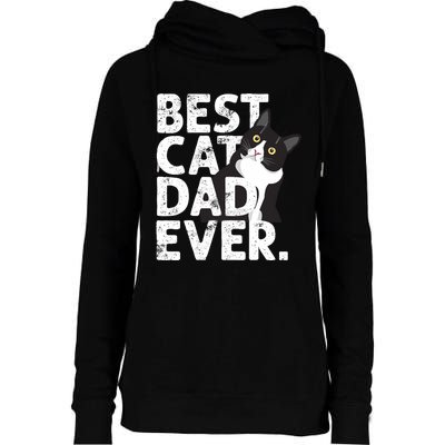 Cat Daddy Father Gift Best Cat Dad Ever Womens Funnel Neck Pullover Hood