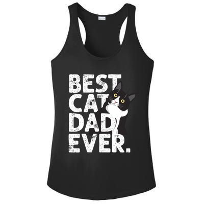 Cat Daddy Father Gift Best Cat Dad Ever Ladies PosiCharge Competitor Racerback Tank