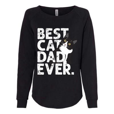 Cat Daddy Father Gift Best Cat Dad Ever Womens California Wash Sweatshirt