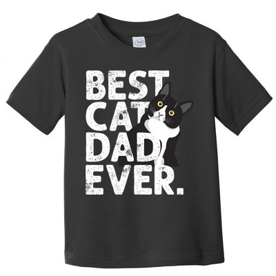Cat Daddy Father Gift Best Cat Dad Ever Toddler T-Shirt