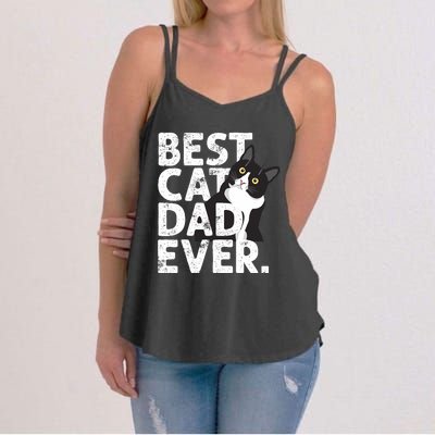 Cat Daddy Father Gift Best Cat Dad Ever Women's Strappy Tank