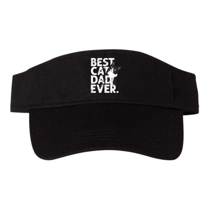 Cat Daddy Father Gift Best Cat Dad Ever Valucap Bio-Washed Visor