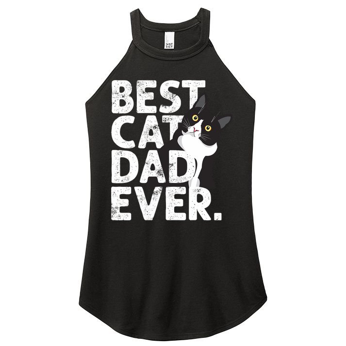Cat Daddy Father Gift Best Cat Dad Ever Women's Perfect Tri Rocker Tank